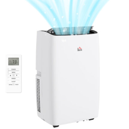 HOMCOM 12,000 BTU Portable Air Conditioner：5 - in - 1 Functionality, 24H Timer, Remote, Window Mount Kit for Big Rooms