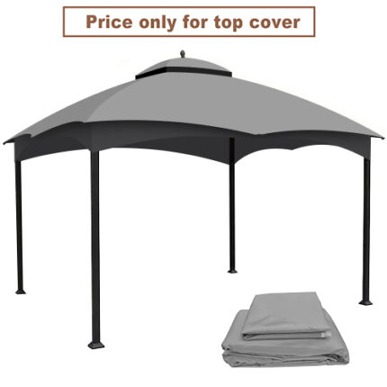 Lowe's Allen Roth 10X12 Heavy Duty Gazebo Grey Replacement Top - Roof Cover with Built - in Air Vent