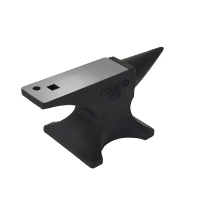 55Lbs (25kg) Cast Steel Single-Horn Anvil - Blacksmith Tool with Rugged Round Horn, 9"x5" Workbench, Round/Square Holes & Heavy-Duty Stable Base for Metalworking