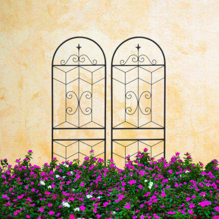 4 Pack Heavy-Duty Rustproof Metal Garden Trellises, 71" Tall x 19.7" - Ideal Outdoor Support for Climbing Plants & Flowers