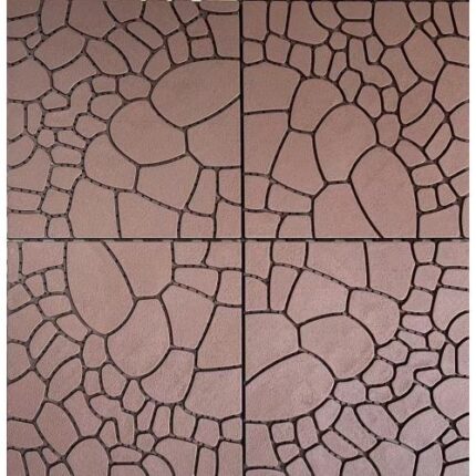 44-Piece 12" Brown Stone Texture Interlocking Tiles | Quick DIY Install for Porch, Poolside & Backyard