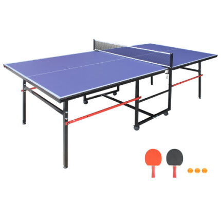 Portable 8ft Mid-Size Ping Pong Table – Foldable Design, Complete Accessories – Indoor Entertainment